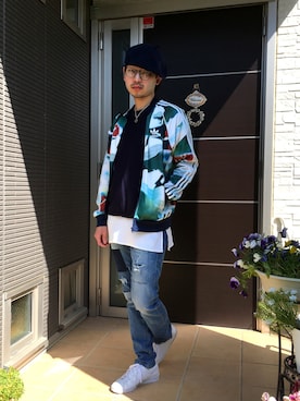 「アイテム（ジャージ）」を使った、ぼーりーさん（メンズ・178cm・20代）の春コーディネート