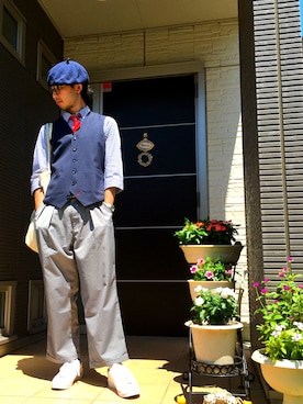 「LOWRYS FARM（ローリーズファーム）のアイテム（財布/小物）」を使った、ぼーりーさん（メンズ・177cm）の夏コーディネート