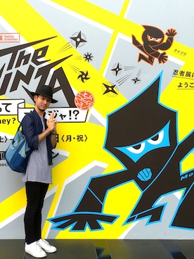 「マリン」｜「アイテム（ブルゾン）」を使った、ぼーりーさん（メンズ・177cm）の夏コーディネート