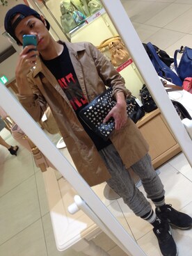 「ROSE BUD（ローズバッド）のLCTB-14110 TUCK PANTS（その他パンツ、ブラック系）」を使った、Kdさん（メンズ・164cm）の夏コーディネート