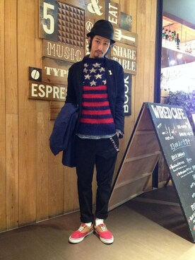 Junpei  Fukadaさん（メンズ・170cm）の冬コーディネート