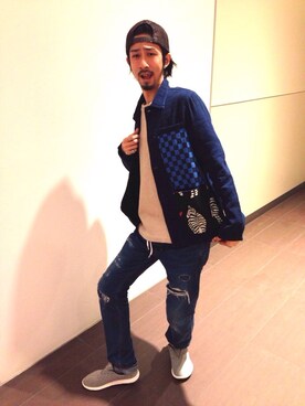 「ボヘミアンズ」｜「アイテム（ブルゾン）」を使った、Junpei  Fukadaさん（メンズ・170cm）の春コーディネート