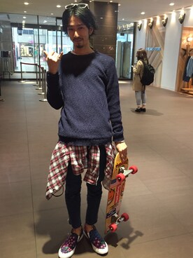 Junpei Fukadaさん(メンズ・170cm)の春コーディネート