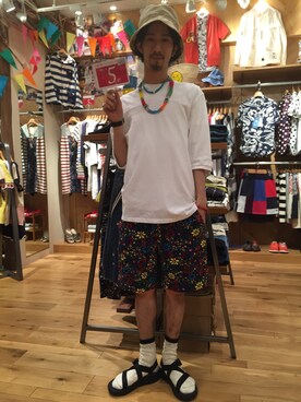 「ボヘミアンズ」｜「アイテム（サンダル）」を使った、Junpei  Fukadaさん（メンズ・170cm）の春コーディネート