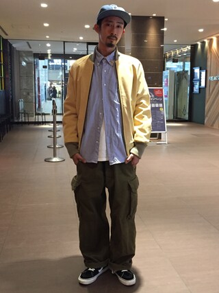 Junpei  Fukada使用「SKOOKUM（SKOOKUM/スクーカム　SP STADIUM JACKET）」的時尚穿搭