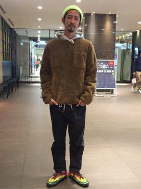 「MANASTASH（マナスタッシュ）のアイテム（その他トップス）」を使った、Junpei  Fukadaさん（メンズ・170cm）の秋コーディネート