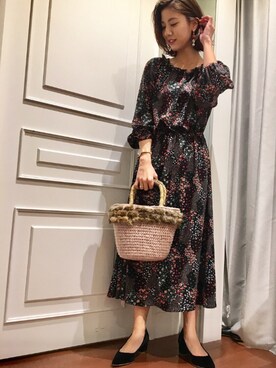 「N.（N. Natural Beauty Basic）（エヌエヌナチュラルビューティーベーシック）のアイテム（ワンピース/ドレス）」を使った、harunaさん（レディース・158cm）の冬コーディネート