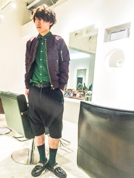 「H&M DIVIDED（エイチアンドエム　ディヴァイデッド）のアイテム（ブルゾン）」を使った、Novさん（メンズ・178cm）の秋コーディネート