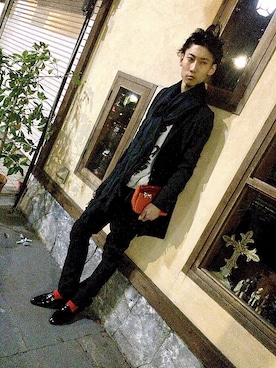 「Saint Laurent（サンローラン）のアイテム（ジャケット/アウター）」を使った、Novさん（メンズ・178cm）の秋コーディネート