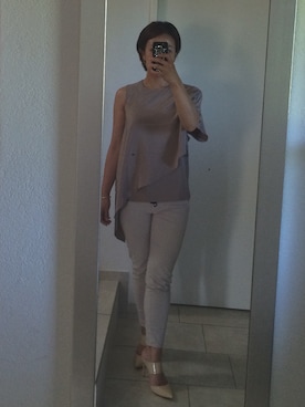 「tibi（ティビ）のアイテム（トップス）」を使った、Yukiliさん（レディース・154cm）の夏コーディネート