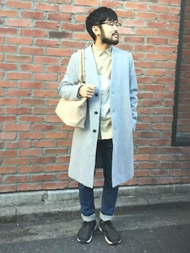「デニムスキニーパンツ」｜横山さん（メンズ・175cm）の冬コーディネート