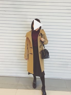 「NANO universe（ナノユニバース）のアイテム（モッズコート）」を使った、桃艾司Avaさん（レディース・157cm）の冬コーディネート