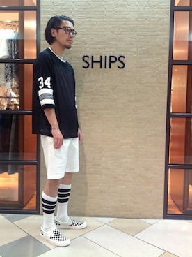 「ナンバリングT」｜仙波さん（メンズ・178cm）の春コーディネート