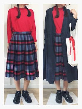 「chambre de charme（シャンブルドゥシャーム）のアイテム（その他トップス）」を使った、pinoさん（レディース・158cm）の冬コーディネート