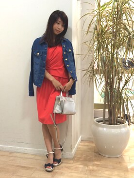 「Bou Jeloud」｜「アイテム（デニムジャケット）」を使った、Bou Jeloud博多ゆめタウンさん（レディース・157cm）の夏コーディネート
