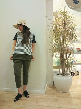 「Bou Jeloud」｜「アイテム（帽子）」を使った、Bou Jeloud博多ゆめタウンさん（レディース・156cm）の夏コーディネート