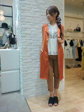 「テラコッタ」｜Bou Jeloud博多ゆめタウンさん（レディース・162cm）の夏コーディネート