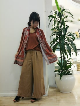 「ストールアレンジ」｜Bou Jeloud博多ゆめタウンさん（レディース・157cm）の夏コーディネート