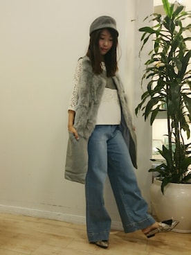 「ラビットファー」｜Bou Jeloud博多ゆめタウンさん（レディース・157cm）の夏コーディネート