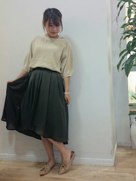 「NICE CLAUP（ナイスクラップ）のアイテム」を使った、Bou Jeloud博多ゆめタウンさん（レディース・158cm）の夏コーディネート