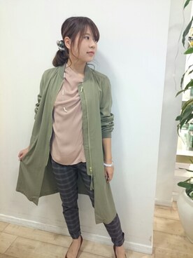 「boujeloud」｜「アイテム（ジャケット/アウター）」を使った、Bou Jeloud博多ゆめタウンさん（レディース・158cm）の夏コーディネート