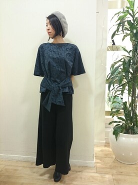 「boujeloud」｜「アイテム（ハンチング/ベレー帽）」を使った、Bou Jeloud博多ゆめタウンさん（レディース・166cm）の秋コーディネート