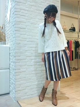 「Bou Jeloud」｜「アイテム（ブーツ）」を使った、Bou Jeloud博多ゆめタウンさん（レディース・162cm）の秋コーディネート