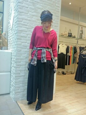 「Bou Jeloud」｜「アイテム（ブーツ）」を使った、Bou Jeloud博多ゆめタウンさん（レディース・167cm）の秋コーディネート