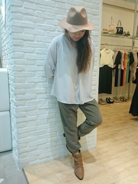 「Bou Jeloud」｜「アイテム（ブーツ）」を使った、Bou Jeloud博多ゆめタウンさん（レディース・156cm）の秋コーディネート