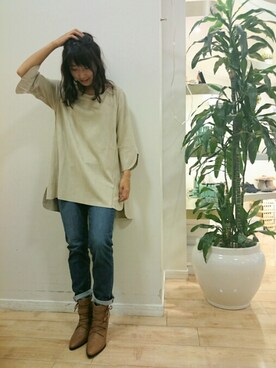 「Bou Jeloud」｜「アイテム（ブーツ）」を使った、Bou Jeloud博多ゆめタウンさん（レディース・157cm）の秋コーディネート