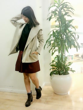 「boujeloud」｜「アイテム（ジャケット/アウター）」を使った、Bou Jeloud博多ゆめタウンさん（レディース・157cm）の秋コーディネート