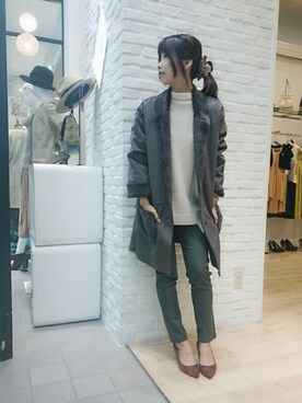 「boujeloud」｜「アイテム（ムートンコート）」を使った、Bou Jeloud博多ゆめタウンさん（レディース・157cm）の秋コーディネート