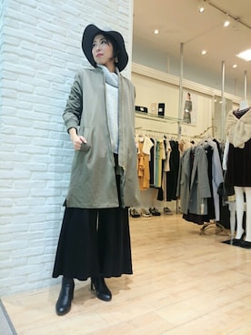 「boujeloud」｜「アイテム（ジャケット/アウター）」を使った、Bou Jeloud博多ゆめタウンさん（レディース・166cm）の冬コーディネート