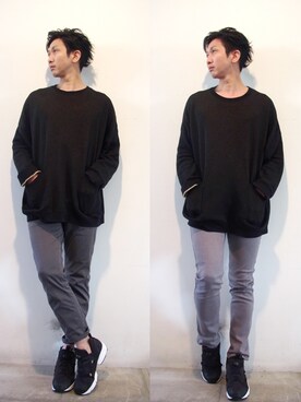 「THREE BLIND MICE（スリーブラインドマイス）のアイテム（スウェット）」を使った、nobuさん（メンズ・179cm）の春コーディネート