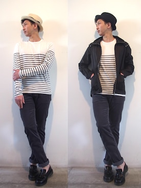 「M（エム）のアイテム」を使った、nobuさん（メンズ・178cm）の春コーディネート