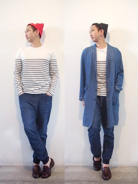 「M（エム）のアイテム」を使った、nobuさん（メンズ・178cm）の春コーディネート