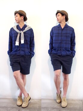 「shama（シャマ）のアイテム」を使った、nobuさん（メンズ・178cm）の春コーディネート