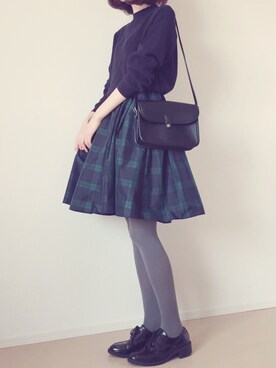 MAYUKO使用「LAGUNAMOON（チェックタフタスカート）」的時尚穿搭