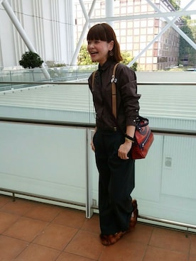 「ブローチ」｜mimioさん（レディース・163cm）の秋コーディネート