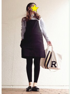 「SHEL’TTER（シェルター）のアイテム（オールインワン・サロペット）」を使った、CHIKA1218さん（レディース・163cm）の春コーディネート