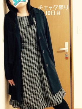 「Alphabets alphabet（アルファベッツアルファベット）のアイテム（ジャケット/アウター）」を使った、朱華さん（レディース・161cm）の冬コーディネート