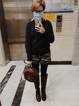 「KATIE JUDITHのアイテム」を使った、派翠派翠さん（レディース・161cm）の冬コーディネート