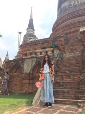 「BKK ORIGINALのアイテム」を使った、chenlovestefさん（レディース・168cm）の夏コーディネート