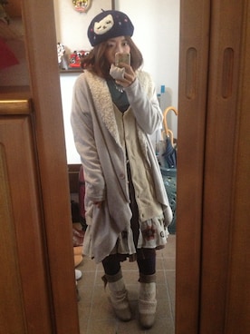 「Jocomomola（ホコモモラ）のアイテム（その他アウター）」を使った、Aya(Kocka・Macka)さん（レディース・152cm）の春コーディネート