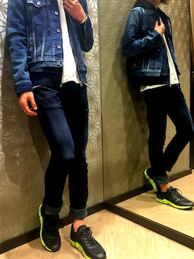 「YANUK（ヤヌーク）のアイテム（ジャケット/アウター）」を使った、てっちゃん^^さん（メンズ・183cm）の秋コーディネート