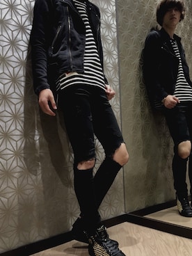 「WVM（ダブルヴイエム）のアイテム（パンツ）」を使った、てっちゃん^^さん（メンズ・183cm）の秋コーディネート