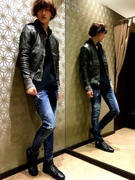 「cloudy cloudy（クラウディクラウディ）のアイテム」を使った、てっちゃん^^さん（メンズ・183cm）の秋コーディネート