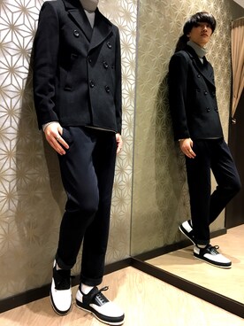 BLACKBARRETT by NEIL BARRETTのピーコートを使った人気ファッション