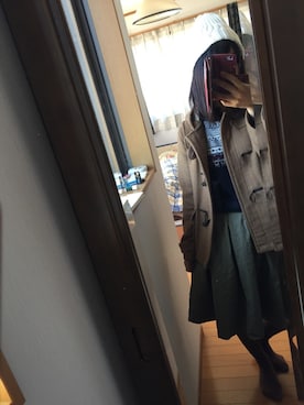 「バレンタインデートスタイル」｜「アイテム（ダッフルコート）」を使った、むっちゃんさん（レディース・168cm）の冬コーディネート