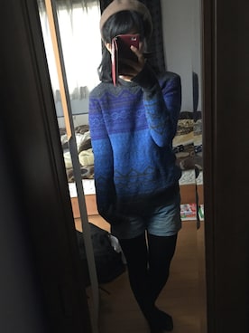 「学校」｜「アイテム（ハンチング/ベレー帽）」を使った、むっちゃんさん（レディース・168cm）の秋コーディネート